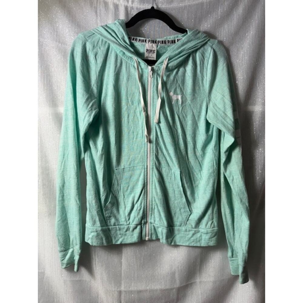Teal VS PINK Zip Up Hoodie - Size Small - Excellent!